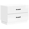 vidaXL Dulap de noapte cu sertar Alb foarte lucios 62 x 34,5 x 44,5 cm