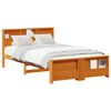 vidaXL Cadru de pat Maroniu cerat 120 x 200 cm Lemn masiv de pin