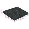 vidaXL Pat din granulate de cauciuc Negru 9 x 9 x 0,6 cm Cauciuc