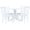 vidaXL Set mobilier bucătărie, 5 piese, alb, lemn masiv de hevea