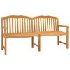 vidaXL Bancă din lemn sculptată manual cu flori 180,5 x 60 x 96 cm