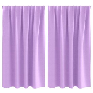 vidaXL Perdele Opaque cu Inel 2 pcs Violet 140 x 140 cm Poliester