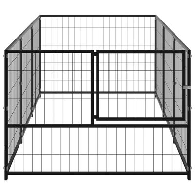 vidaXL Padoc pentru câini, negru, 3 m², oțel
