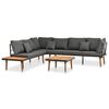 vidaXL Set mobilier de grădină cu perne, 4 piese, lemn masiv de acacia