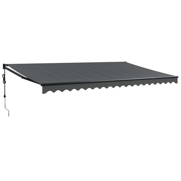 vidaXL Copertină retractabilă automată, antracit, 5x3 m