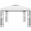 vidaXL Pavilion cu acoperiș dublu & șiruri de lumini LED, alb, 3x4 m