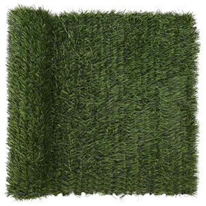 vidaXL Gard Artificial Verde deschis 1 x 5 m PVC și Oțel