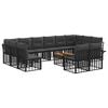 vidaXL Set de canapele de exterior 13 pcs Negru și Gri &icirc;nchis