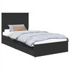 vidaXL Pat cu storage cu sertar Negru 100 x 200 cm Lemn prelucrat
