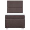 vidaXL Pat box spring cu saltea, maro &icirc;nchis, 80x200 cm, textil
