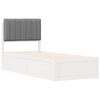 vidaXL Cadru de pat cu tăblie tapițată Gri deschis 75 x 190 cm