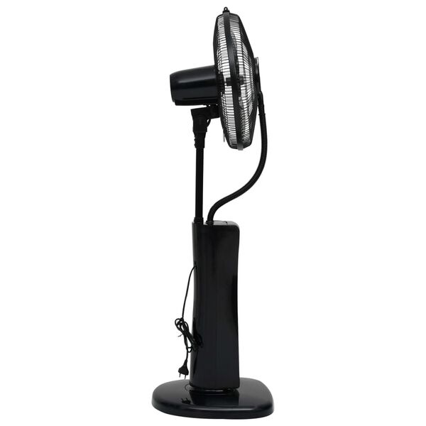 vidaXL Ventilator cu ceață, piedestal și telecomandă, negru