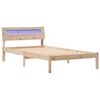 vidaXL Cadru de pat cu headboard Maro 100 x 200 cm Lemn de pin masiv