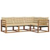 vidaXL Set de canapele de exterior cu pernă 4 pcs Natural și Bej