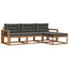 vidaXL Set de canapele de exterior 4 buc. Natural și Antracit