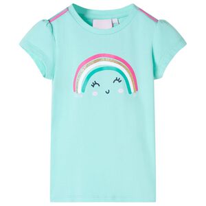 vidaXL Tricou pentru copii, verde mentă deschis, 116