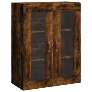 vidaXL Dulap montat pe perete, stejar fumuriu, 69,5x34x90 cm