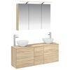vidaXL Set de mobilier pentru baie 4 pcs Stejar Sonoma
