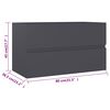 vidaXL Set mobilier de baie, 2 piese, gri, PAL