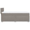 vidaXL Pat box spring cu saltea, gri taupe, 80x200 cm, textil