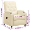 vidaXL Fotoliu de masaj electric, crem, piele ecologică