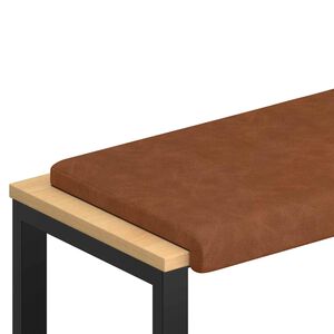 vidaXL Perna pentru bancă Piele artificială Maro Ad&acirc;ncime 35 cm