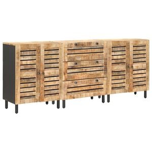 vidaXL Dulapuri de depozitare 3 buc. 180 x 33 x 75 cm natural