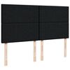 vidaXL Pat box spring cu saltea, negru, 180x200 cm, catifea