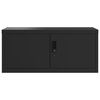 vidaXL Fișet, negru, 90x40x145 cm, oțel