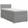 vidaXL Pat boxspring cu saltea Gri deschis 90 x 190 cm Țesătură