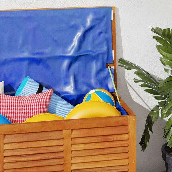 vidaXL Ladă depozitare grădină cu grilaj 113x50x56cm lemn masiv acacia