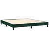 vidaXL Pat box spring cu saltea, verde &icirc;nchis, 180x200 cm, catifea