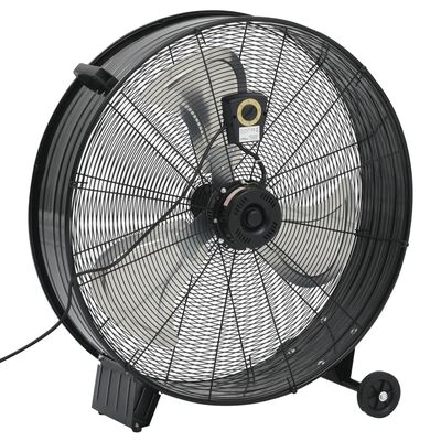 vidaXL Ventilator industrial cu tambur, negru, 77 cm, 180 W