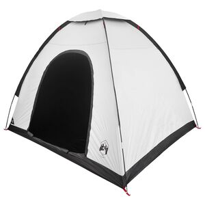 vidaXL Cort de Camping 2 persoană Alb Blackout Acier P/Taffeta