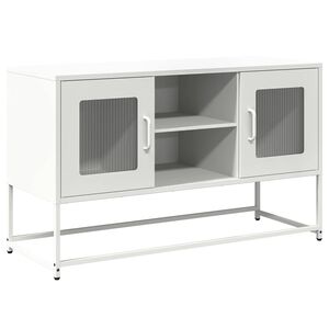vidaXL Dulap TV, alb, 100,5x39x60,5 cm, oțel