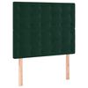 vidaXL Pat box spring cu saltea, verde &icirc;nchis, 90x190 cm, catifea