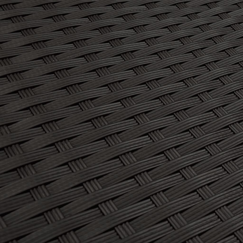 vidaXL Set mobilier de grădină cu perne, 6 piese, negru, poliratan