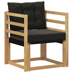 vidaXL Canapea de exterior Lemn solid de Acacia și Textilene Alb