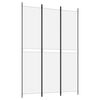 vidaXL Paravan de cameră cu 3 panouri, alb, 150x220 cm, textil