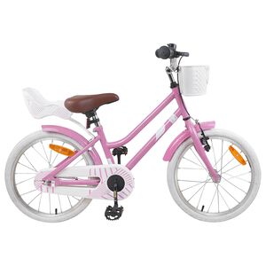 vidaXL Bicicletă pentru Copii 18 Inci pentru 5-7 ani Roz deschis