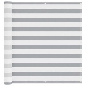 vidaXL Ecran de balcon Gri deschis și alb. 110 x 1000 cm