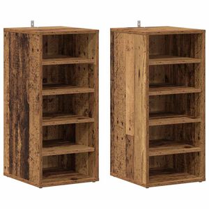 vidaXL Dulap pentru pantofi 32 x 35 x 70 cm Lemn vechi