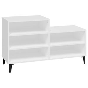 vidaXL Pantofar, alb, 102x36x60 cm, lemn compozit
