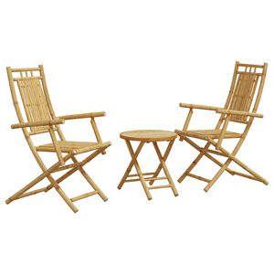 vidaXL Set mobilier bistro, 3 piese, bambus