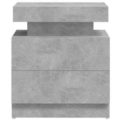 vidaXL Noptieră, gri beton, 45x35x52 cm, lemn prelucrat