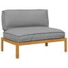 vidaXL Set de canapea Simplu Gri 120 x 92 x 69 cm Lemn Solid de Acacia