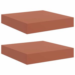 vidaXL Raft de perete 2 buc. Roșu 23 x 23,5 x 3,8 cm Lemn prelucrat