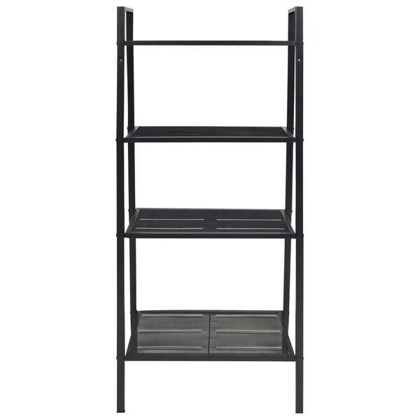 vidaXL Bibliotecă tip scară, 4 trepte, metal, negru