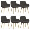 vidaXL Scaune de dining 6 buc. Boucl&eacute; Gri &icirc;nchis 59 x 57 x 85 cm