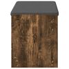 vidaXL Bancă pentru hol cu pernă cu raft Stejar Afumat 83 x 38 x 45 cm